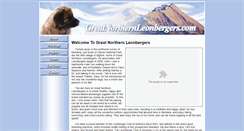 Desktop Screenshot of greatnorthernleonbergers.com