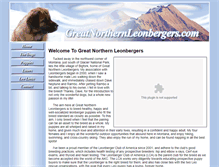 Tablet Screenshot of greatnorthernleonbergers.com